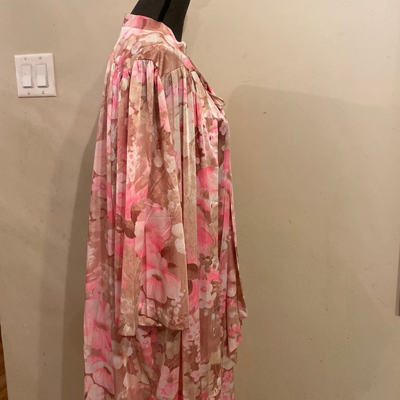 Vintage Peri Ann long floral lingerie 2 piece set size M - Picture 8 of 17